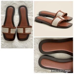 J. Crew Callie Sandals In Canvas For Women size 7.5